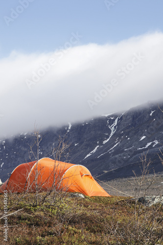 Camping in the arctic wilderness