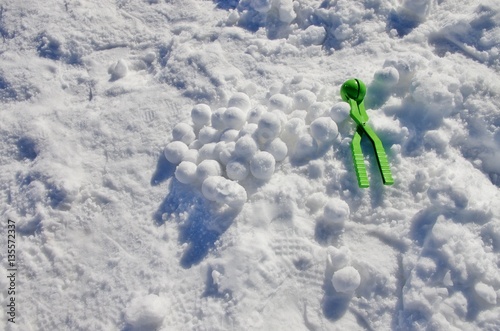 雪合戦用の雪球