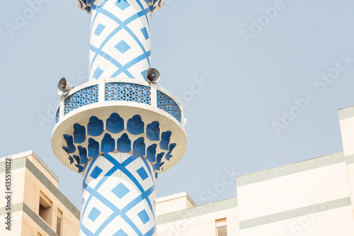 Minaret Of A Mosque In Dubai