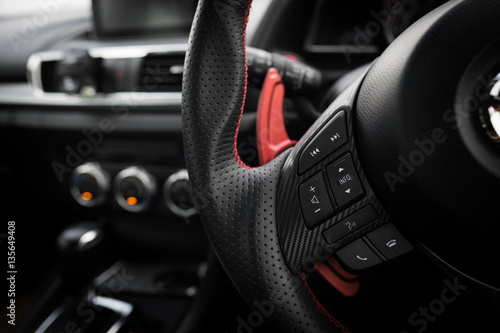 Modern car steering wheel