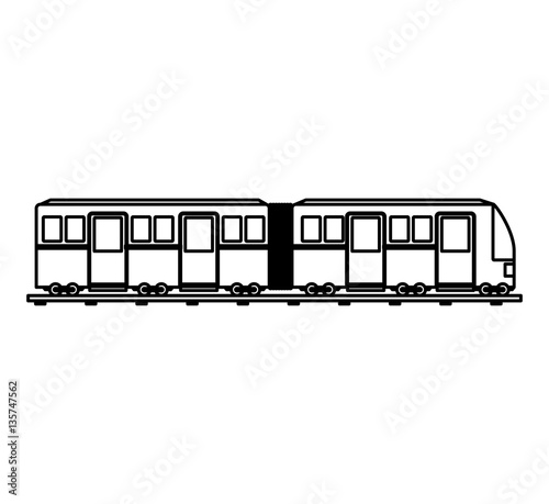 tram transport isolated icon vector illustration design
