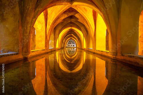 Baths of Dona Maria Padilla in the Royal Alcazars, Seville, Spain.