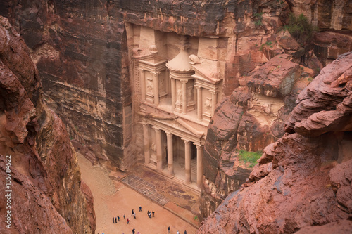 View of Petra in Jordan