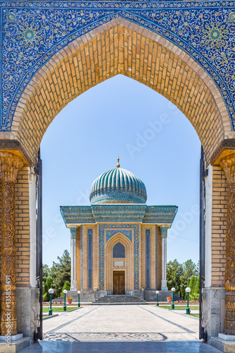 Mausoleum of Imam-al-Matrudiy in Samarkand, Uzbekistan