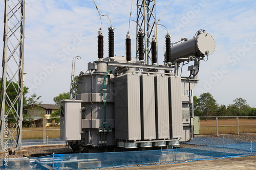 Power transformer in 115 kv sub station.