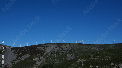 Windmills on the ridge top, Spain