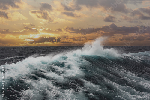 sea wave in atlantic ocean during storm