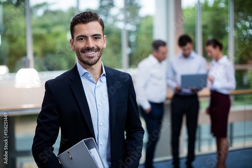 Male business executive at conference center