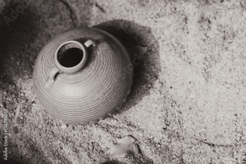 ceramic vase pot, an Asian traditional culture art handcraft sculpture product.