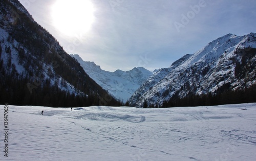 Gran Paradiso National Park in wintertime, Italy