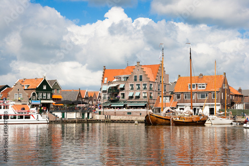 Touristic village of Volendam in Norht Holland, The Netherlands