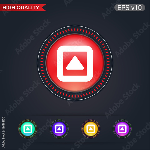 Up arrow icon. Button with up arrow icon. Modern UI vector.