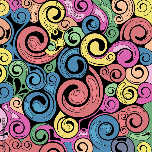  Swirl retro art Pattern Background