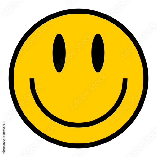 Smiley Icon Smiling Face Flat Style