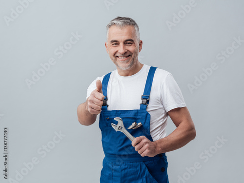 Cheerful repairman