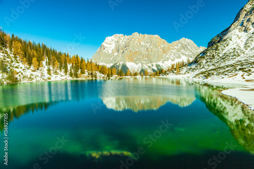 view of seebensee and zugspitze