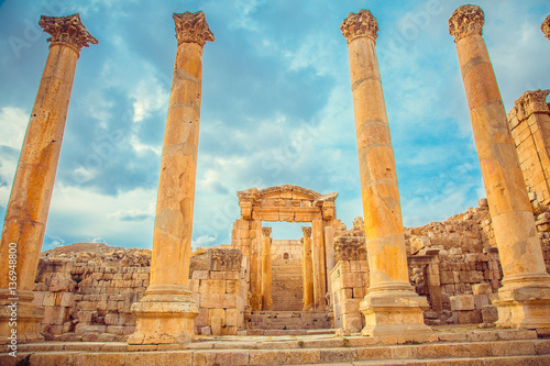 Roman ancient ruins, city of Jerash, Jordan