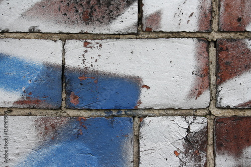 Brick wall with graffiti 6