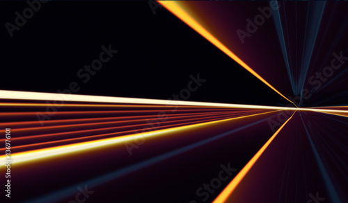 Speed motion on the road/Abstract image of speed motion on the road at dark