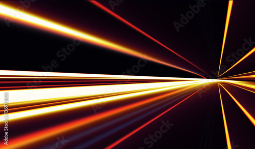 Speed motion on the road/Abstract image of speed motion on the road at dark