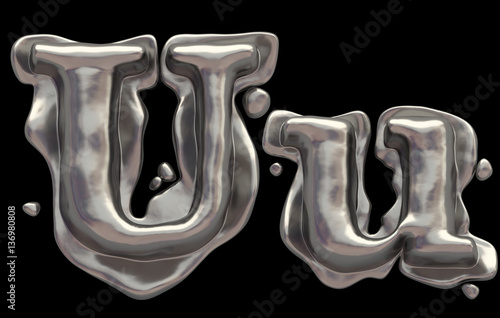 Liquid metal font.