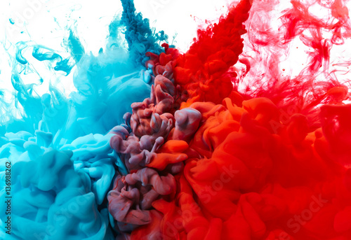 Splash of color ink