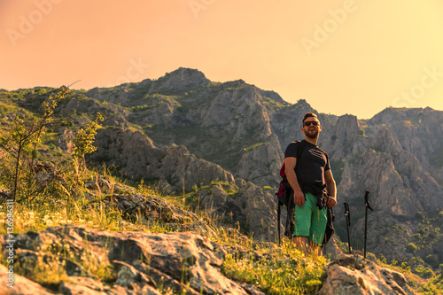 Hiker in Mountains