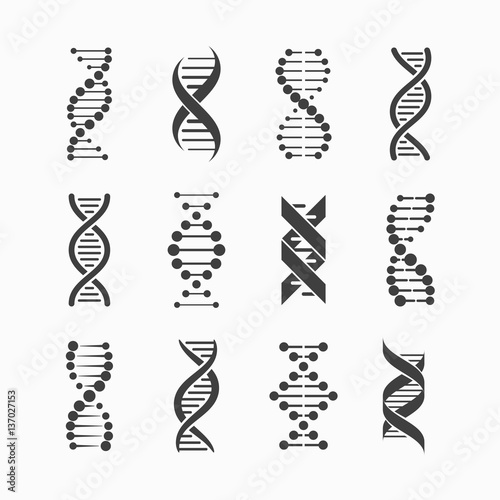DNA icons set 