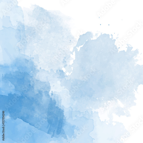 Blue watercolor background vector