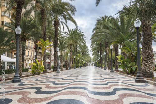 The promenade Explanada, Alicante, Costa Blanca, Valencia, Spain
