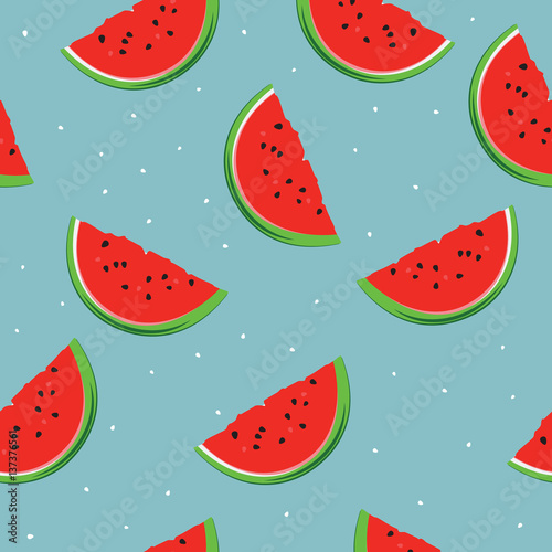 Seamless pattern with watermelon