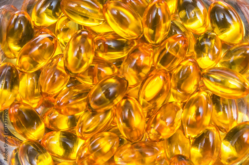 Fish oil capsules full of omega 3