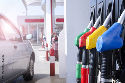 Gas station. Fuel pump.