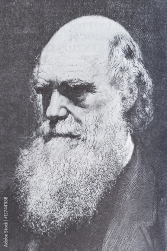 Portrait of the scientist philosopher Charles Darwin