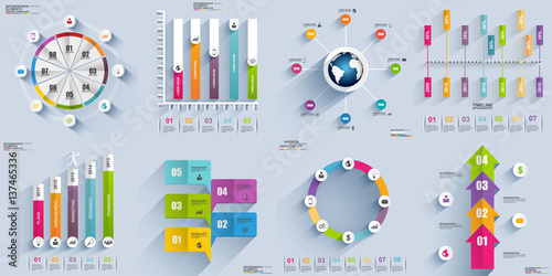 Infographic elements data visualization vector