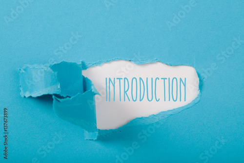 Introduction message on Paper torn ripped opening