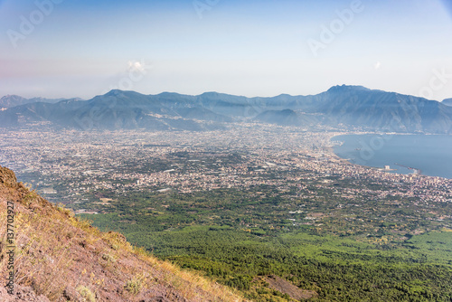 Foggy view of gulf of Naples