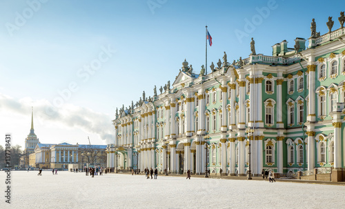 Hermitage museum - Winter Palace building on Palace Square in St. Petersburg