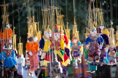 Myanmar tradition puppet souvenir
