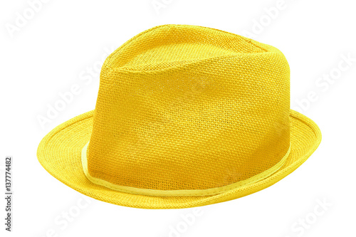 yellow hat isolated on white background
