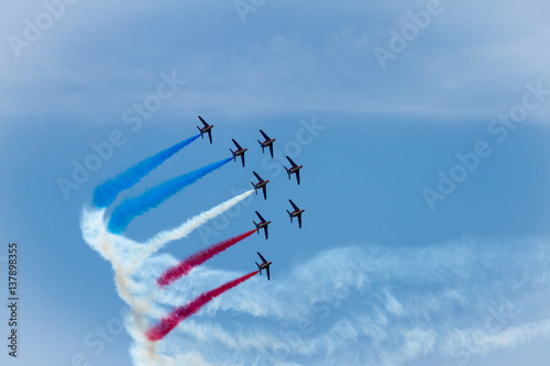 The Patrouille de France making flag figure