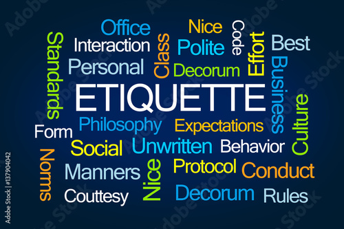 Etiquette Word Cloud