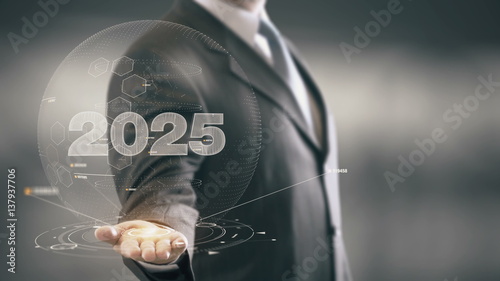 2025 Businessman Holding in Hand New technologies
