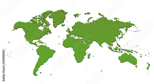 世界地図 パース