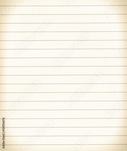 Ruled sheet of paper texture or background 