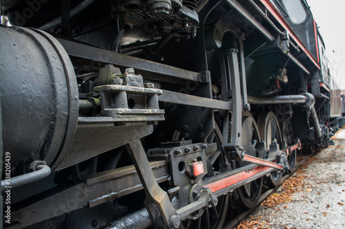 Old veteran refit locomotive exposed to admiration