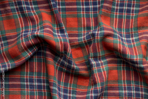 Plaid Fabric Background, traditional Scottish pattern, texture