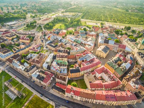 Lublin - panorama starego miasta. Atrakcje turystyczne lublina z lotu ptaka.
