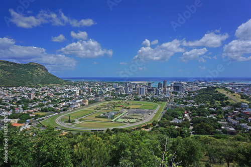 Aerial Port Louis Mauritius sykyline