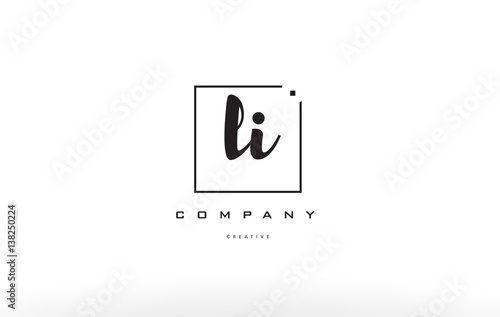 li l i hand writing letter company logo icon design